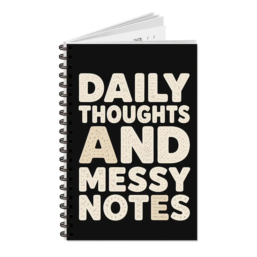 1pc, I am planning a revenge notebook, new work log, 50 sheets lined diary, stationery, black humor spiral notebook