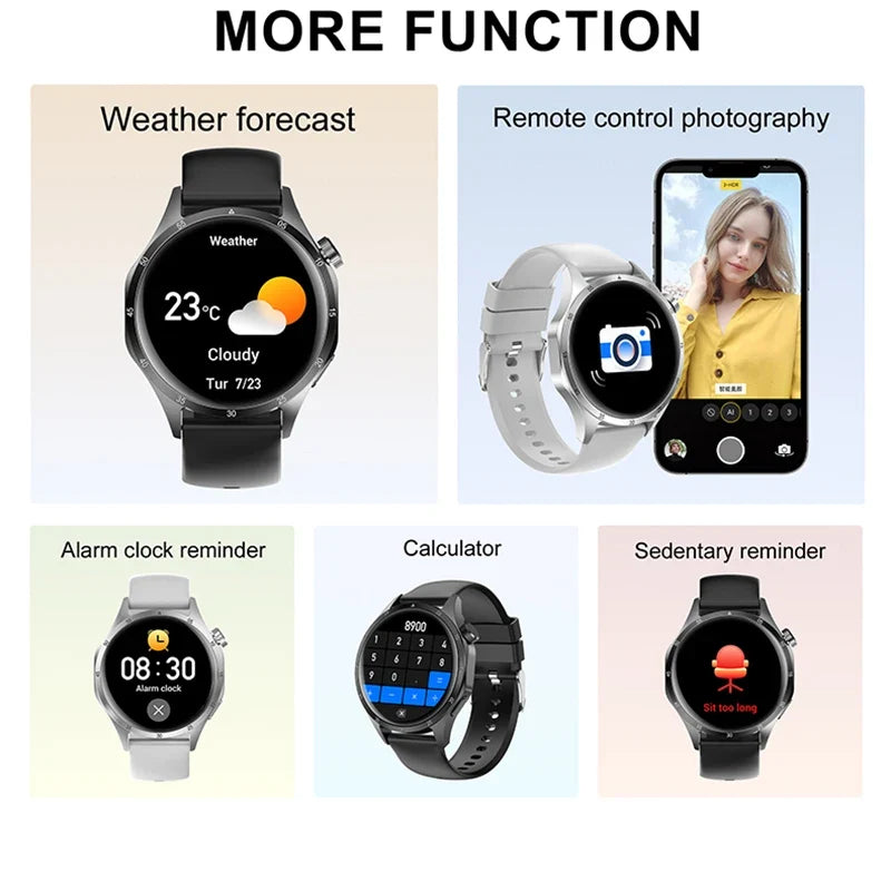 BOXUXING 2026 New GPS Sports Smart Watch Men 360*360 AMOLED Screen Heart rate Bluetooth Call IP67 Waterproof Man Smartwatch Man