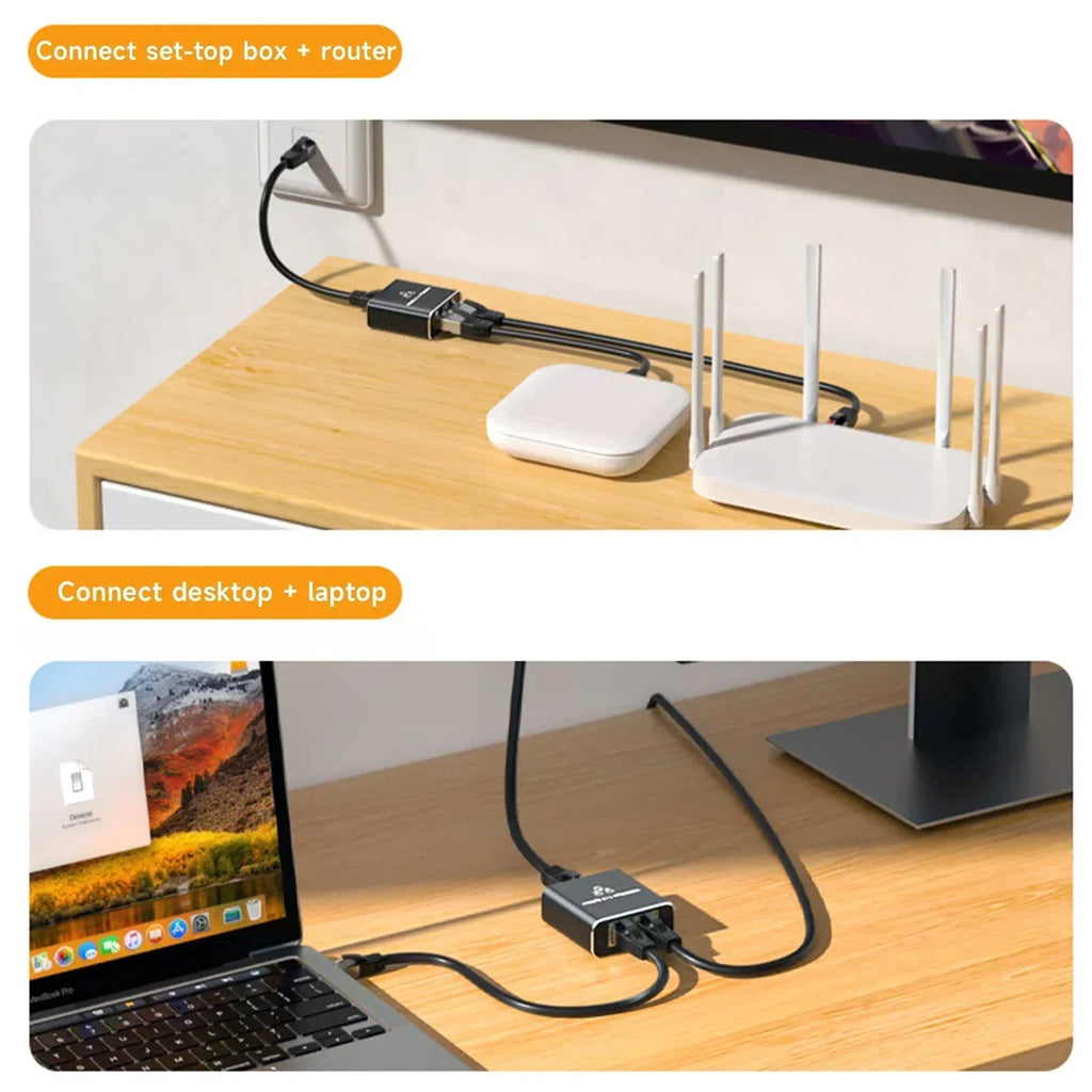 Gigabit Ethernet Switch Rj45 Splitter LAN Gigabit Extension Adapter 1000Mbps Network Connector For PC Laptop TV Box Router