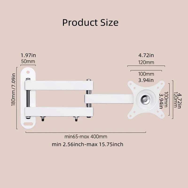 Retractable Universal TV Mounts Wall Mount Bracket Load Up to 15KG For 14 to 37 inches LCD Monitor TV Stand Expansion Bracket