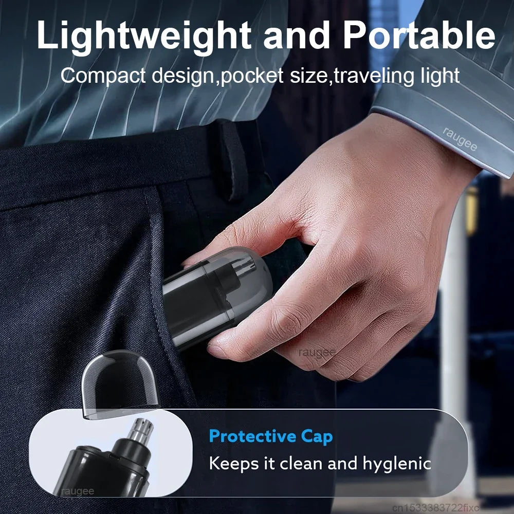 Nose Hair Trimmer for Men Mini Electric Nose Hair Clipper USB Rechargeable Painless Portable Eyebrow Ear and Nose Hair Trimmer
