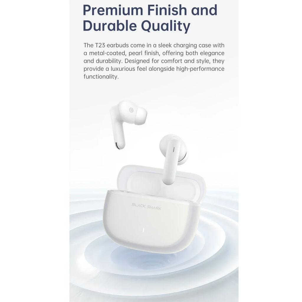 Black Shark T23 Wireless Earphones Bluetooth 5.4 TWS Earbuds ENC Call 40h Playback Smart Touch Control Hi-Fi Audio Powerful Bass