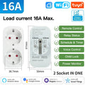 TNCE TUYA EU Plug wifi or zigbee3.0 Smart Socket 16/20A Power Monitor Timing Function Voice Control Works With Alexa Google Home