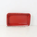 Le Creuset Rectangular Ceramic Plate Dim Sum Dessert Antipasto Dish Japanese Style Handmade Gradient Color Chinese Cuisine