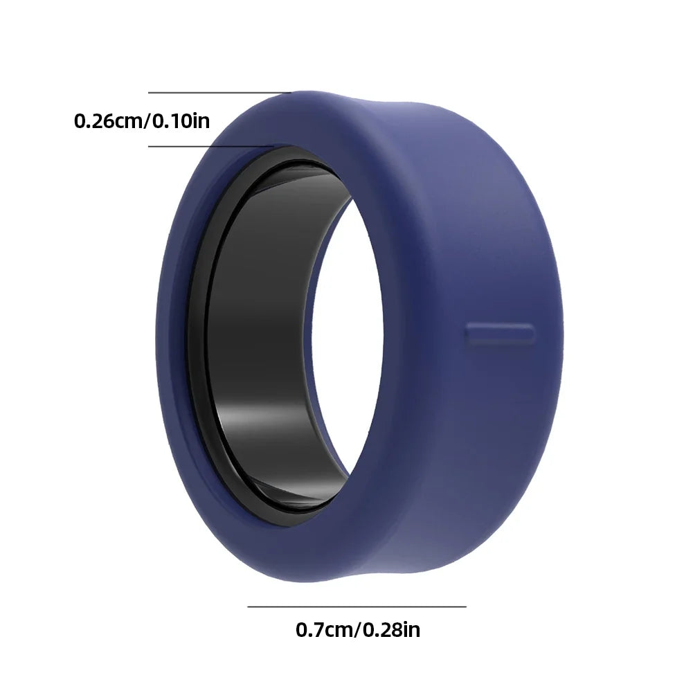 For Samsung Galaxy Ring Elastic Ring Case Anti-Drop Silicone Smart Ring Skin Cover for Galaxy Ring Size 5 6 7 8 9 10 11 12 13