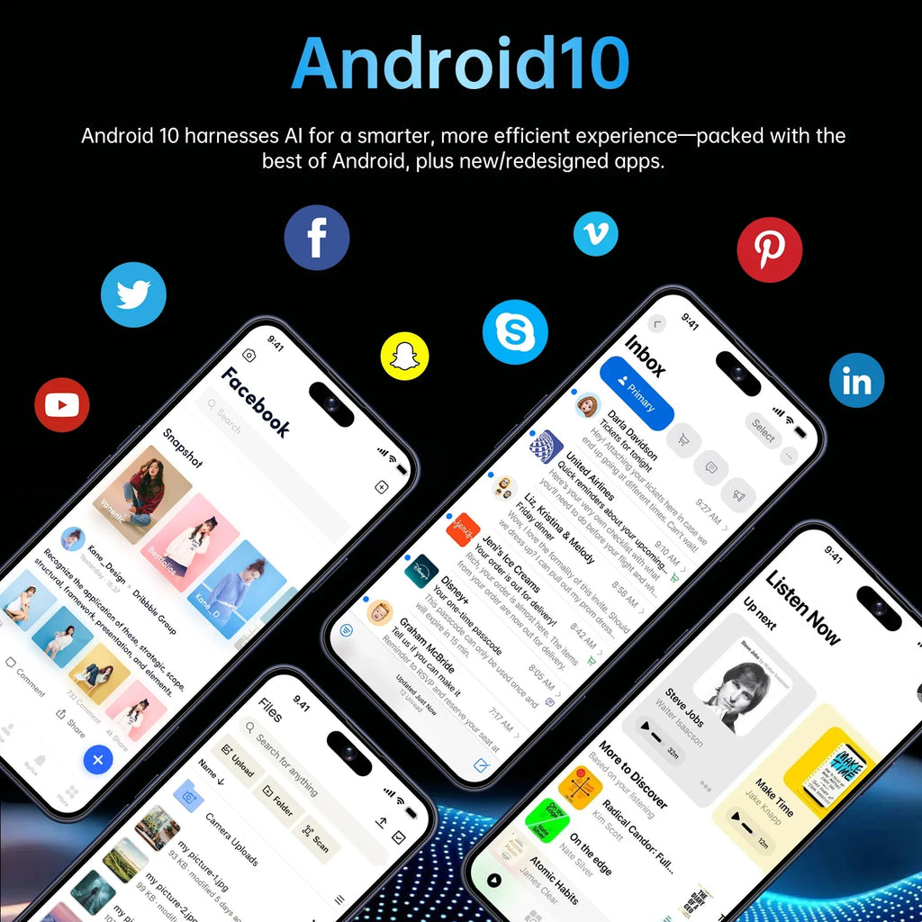 IVMI 17Pro Max Smartphones Android 10.0 Dual SIM 6.7"Display 3GB RAM 16GB ROM WIFI Bluetooth Play Store 4G Small Mobile Phone
