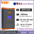 Local Stock MPPT 60A Solar Charge Controller 12V/24V/36V/48V Max Solar Panel PV 160V Parallel Max 12 Units Fit LifePO4 RV Home