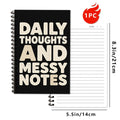 1pc, I am planning a revenge notebook, new work log, 50 sheets lined diary, stationery, black humor spiral notebook