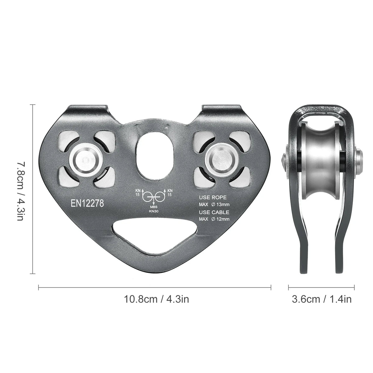 Cable Trolley Caving Trolley Pulley Trolley Lixada 30kN Cable Trolley Pulley with Ball Bearing Climbing Caving Aloft Work