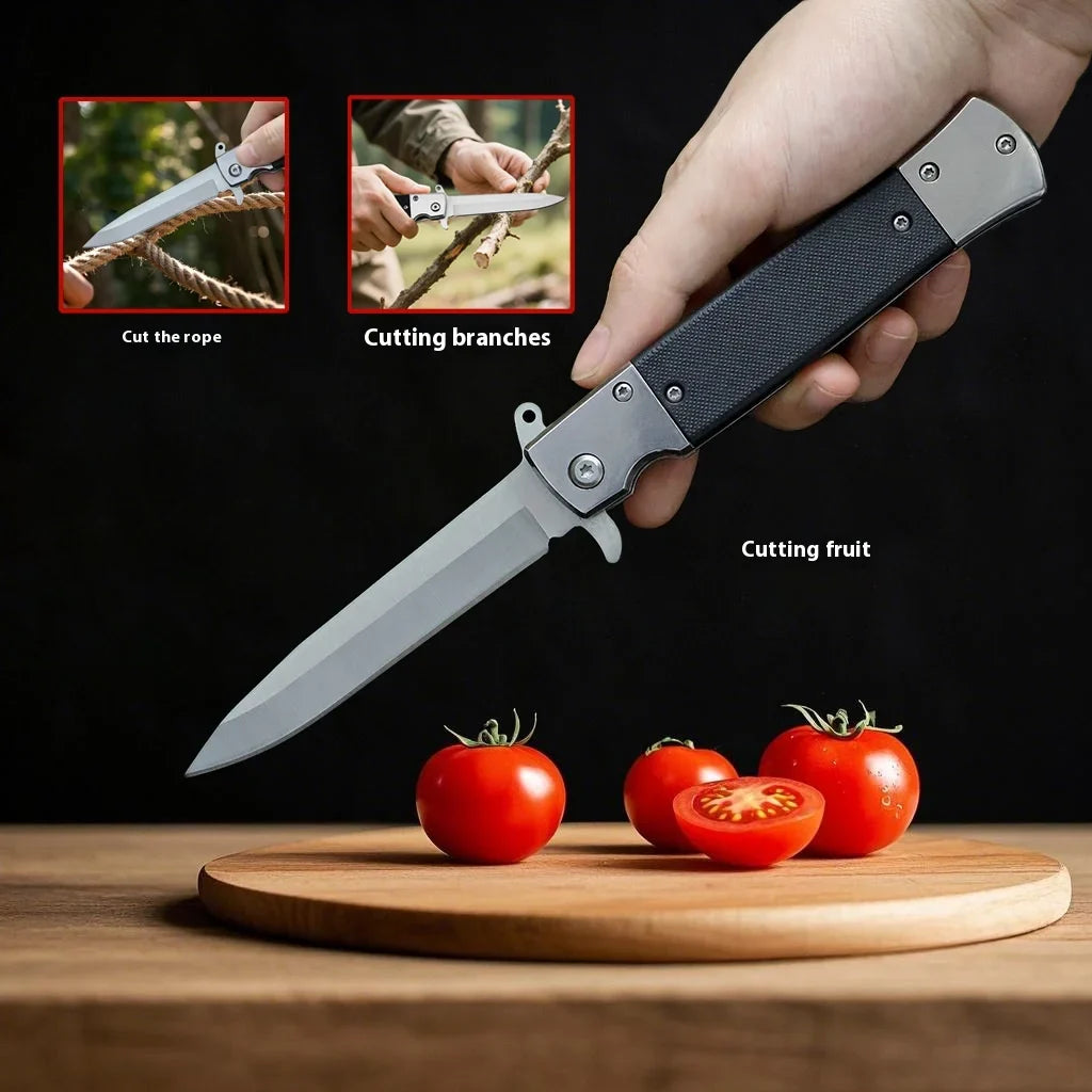 Outdoor Portable Folding Fruit Knife High Hardness Stainless Steel Pocket Cutter Camping Survival Vegetable Peeling Knife EDC Ha