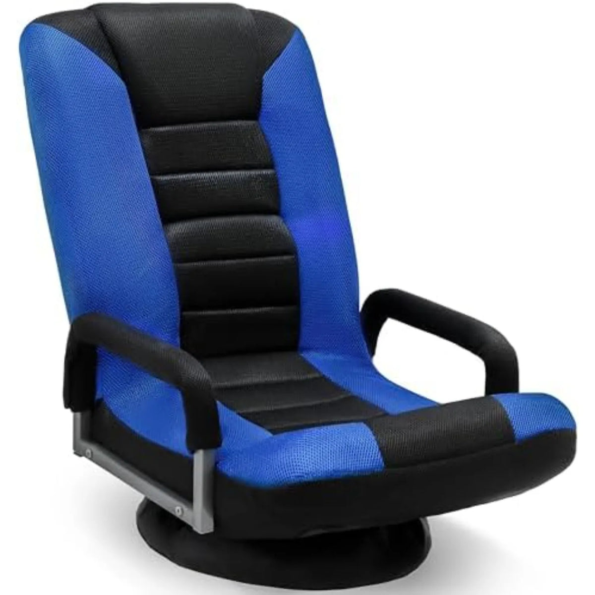 Swivel Floor Gaming Chair - Video Lounger Enjoy 6 Different Positions, Adjustable Backrest, Removable Arm Rests, Folds