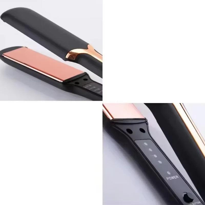 Hair Straightener Professional Ceramic Flat Iron Negative Ion Wide Plate Temperature Adjustable Straightening Iron