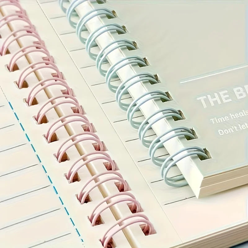 6pcs Spiral Notebook, Simple A5/B5 Hardcover Spiral Notebook, Tear-out Pages with Horizontal Lines, Office and School Supplies