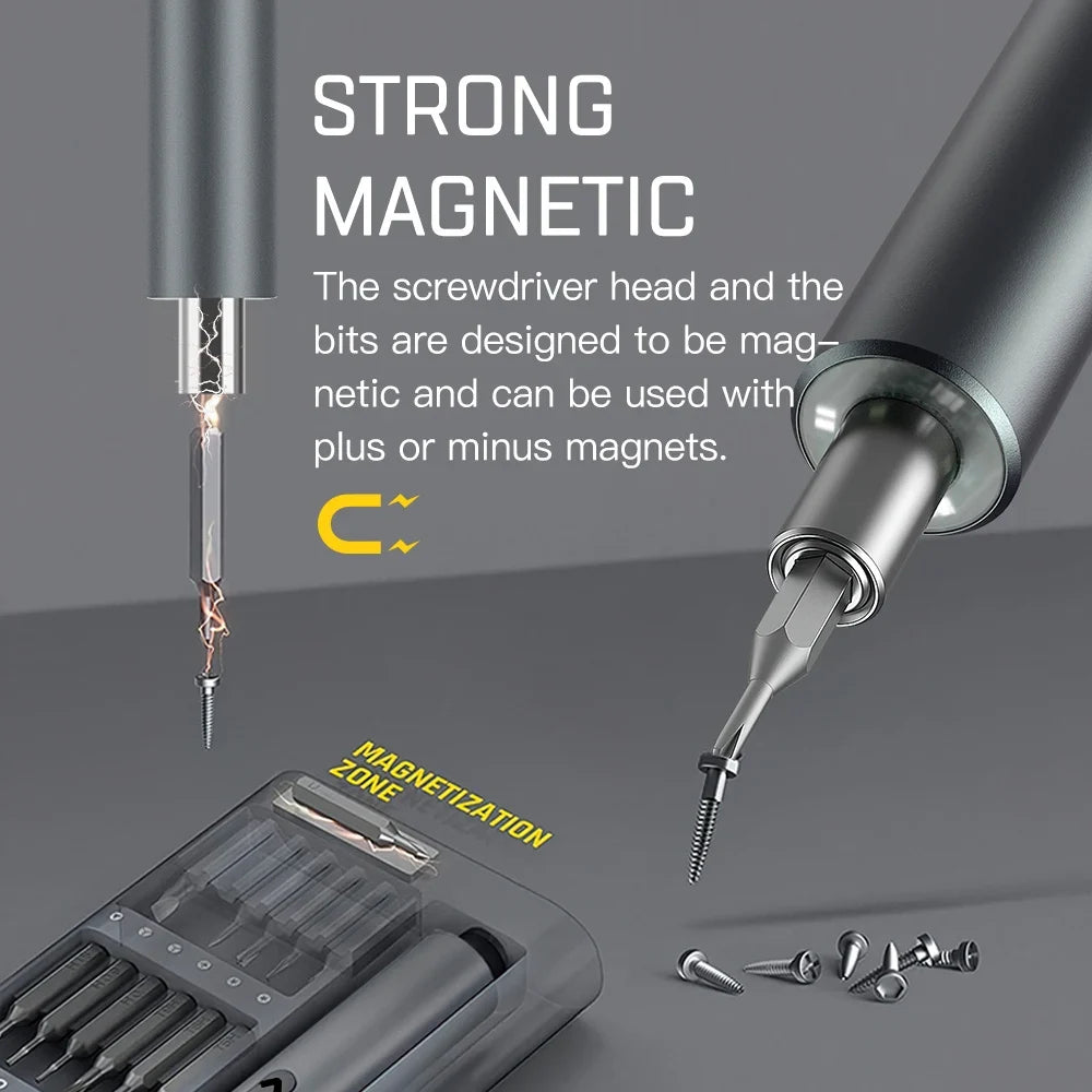 51 in 1 Mini Electric Screwdriver Set Precision Rechargeable Wireless Cordless Kit Magnetic Power Tool Bit for Xiaomi Phone Pen