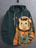 Cartoon Graffiti Cat 3d Print Zipper Hoodies Sweatshirts
