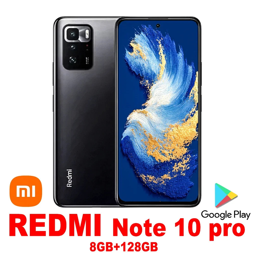 XIAOMI Redmi Note 10 pro 2400x1080 resolution 8GB +128GB fashion smart phone NFC