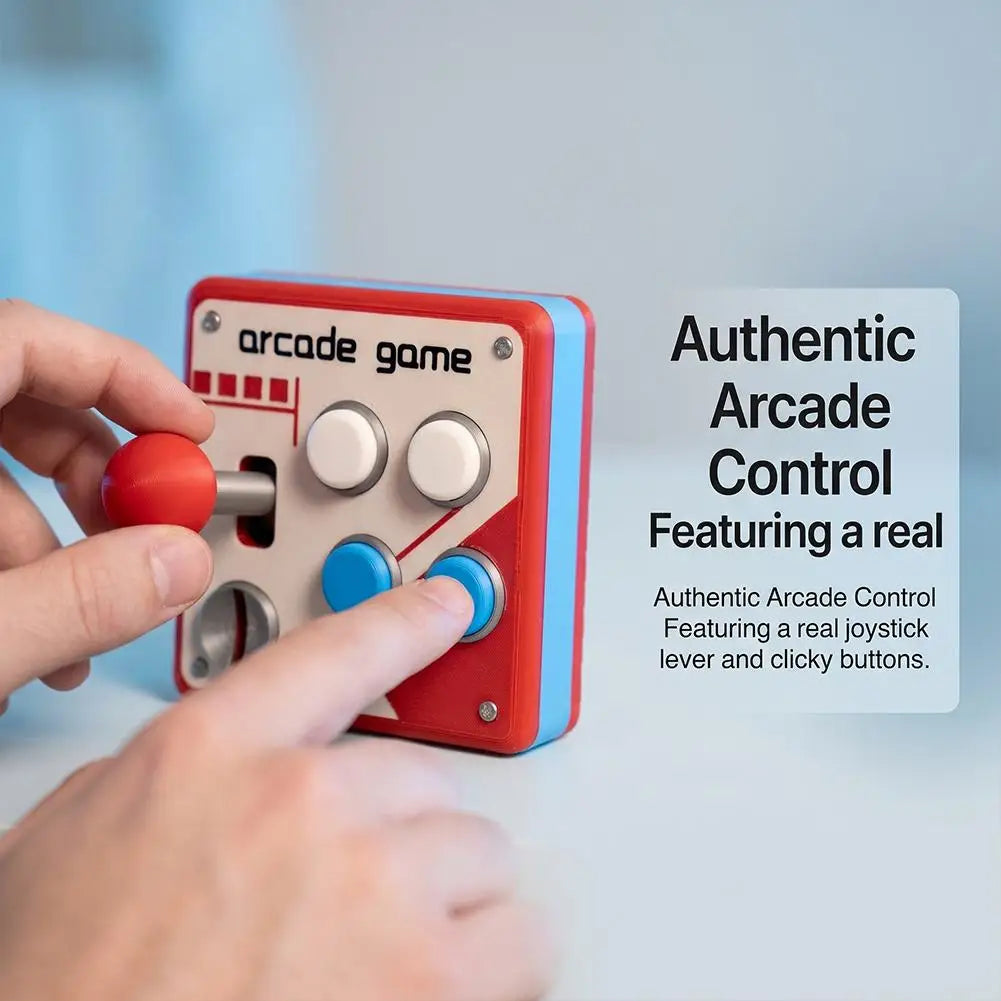 Retro Game Console Joystick Switch Creative 3D Decoration Arcade Panel 3D Printing Panel Socket Control Decorationgift Toys