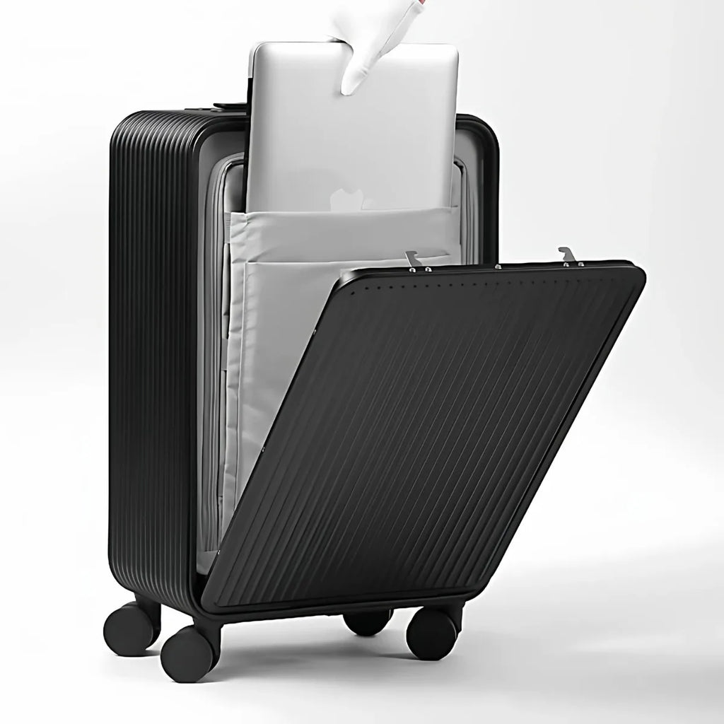 Full Aluminum‑Magnesium Alloy Front Side Opening 10‑90 Split Deep Storage Trolley Luggage Travel Suitcase 20 Inch Carry‑on 24 In