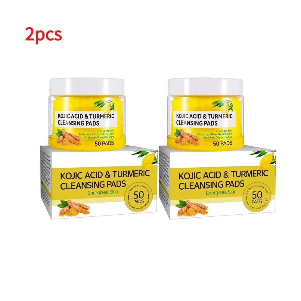 Turmeric Kojic Acid Cleansing Pads Exfoliating Pads Facial Sponges For Cleansing Exfoliating Daily Cleansing Skin Care Tools