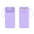 20000mAh Portable Power Bank with 4 in1 Cable Charger LED Digital Display Powerbank External Battery For iphone Xiaomi 17 Huawei