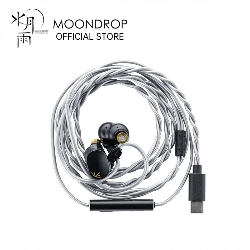 MOONDROP CHU II DSP Headphones High Performance Dynamic Driver USB-C In-ear Monitors TYPE-C With microphone earphone