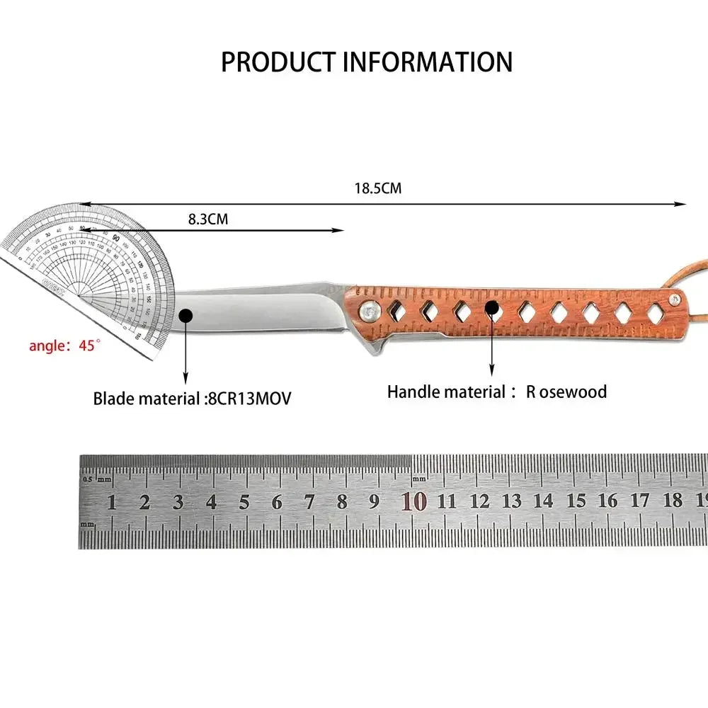 Folding Knife Outdoor Hiking Travel Camping Barbecue Fishing Climbing Mountaineering Field Exploration Practical Tool