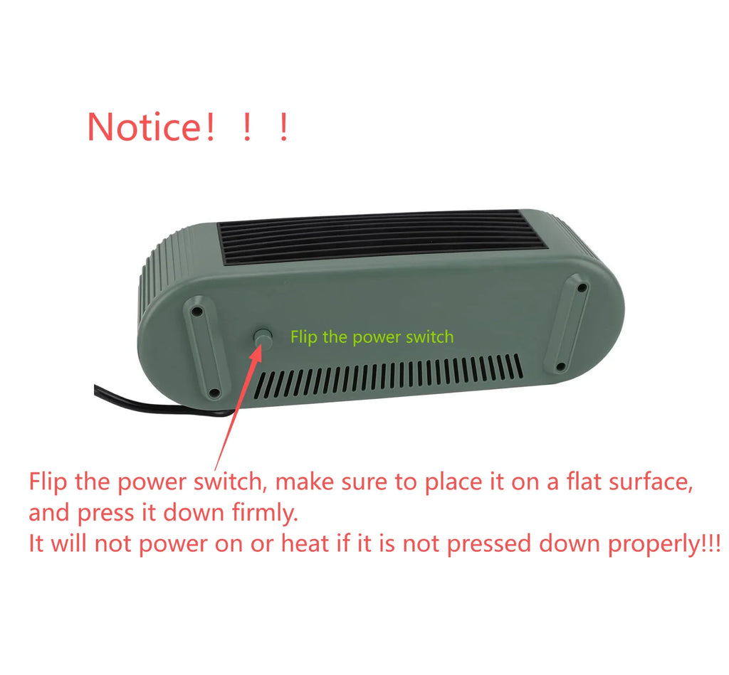 AOFEN Desktop Personal Heater Level 2 (800W-1000W) Rapid Heating in 2 Seconds Compact Size Office Space Heater Foot Warmer with Automatic Power-Off