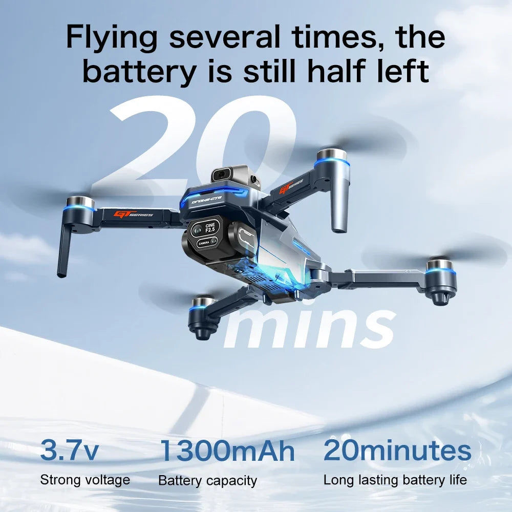 Lenovo GT8 Drone 8K 4K Professional + Dual Camera GPS FPV Brushless Motor Optical Flow Hovering Folding Quadcopter RC Dron Toy X