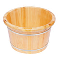 Cedar Wood Foot Spa Bucket with Massage Roller, 30 Min Heat Retention, 12.2 Inch Deep Soak, Natural Foot Bath Tub