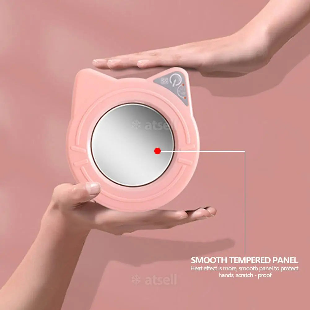 USB Cute Mug Warmer Cup Heater Desktop Heated Coaster for Coffee Milk Tea Temperatures Adjustable Cup Warming Pad