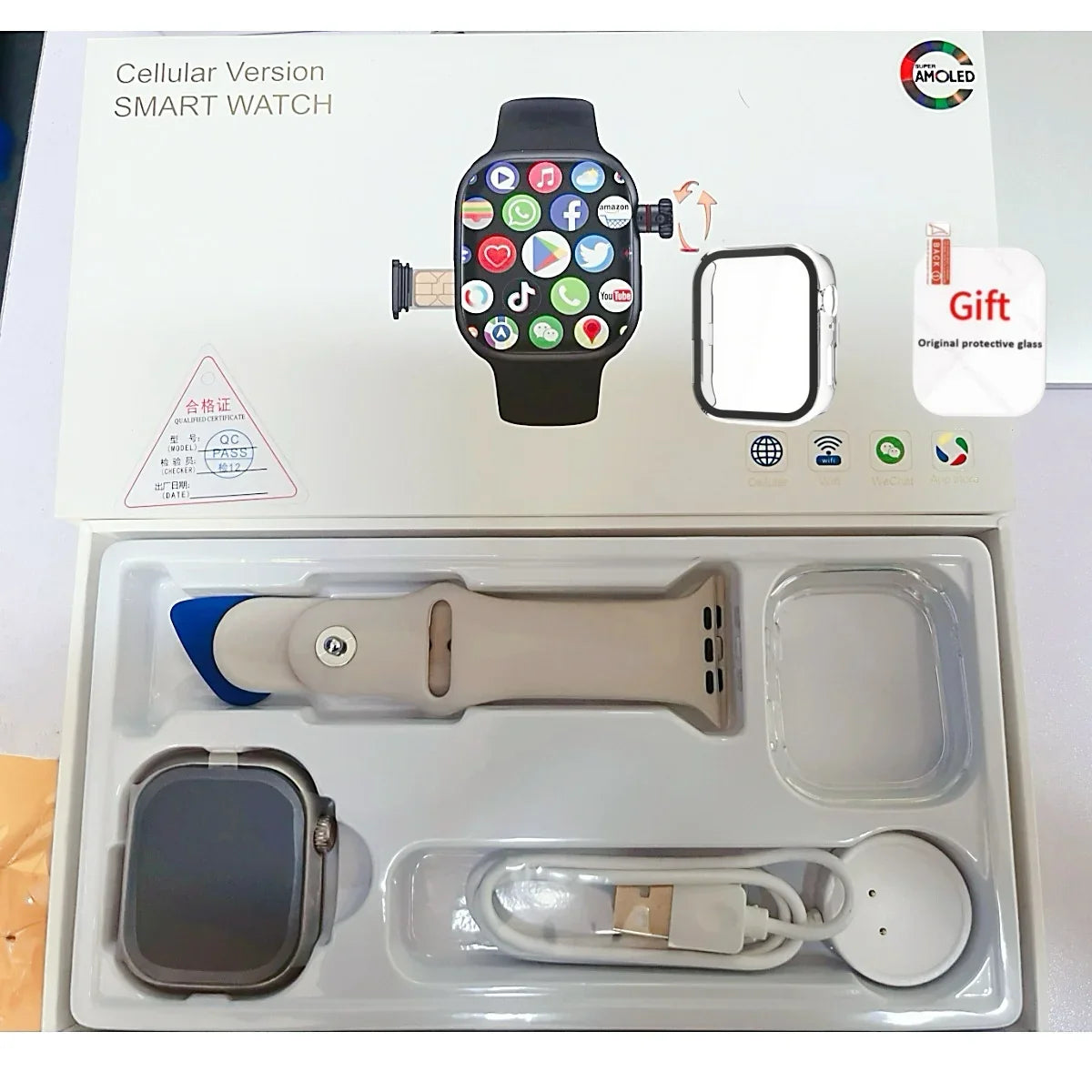 CD99 Smart Watch 8GB RAM AMOLED Wifi ROM GPS 128GB Position APP Download Bluetooth Men Women Cellular Card Version Smartwatch