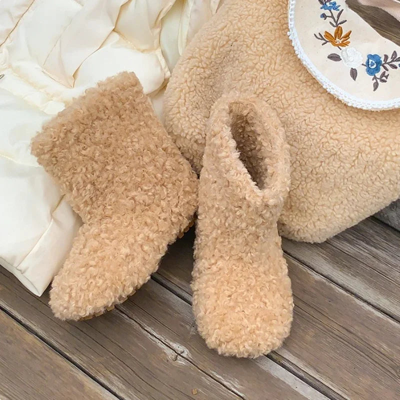Girls Winter Thermal Boots – Furry Warm Ankle Boots