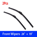 For Mazda 3 BL MK2 2010-2013 Car Wiper U-type Soft Rubber Boneless Wiper HD Quiet Durable Automotive Wiper 24"+19"
