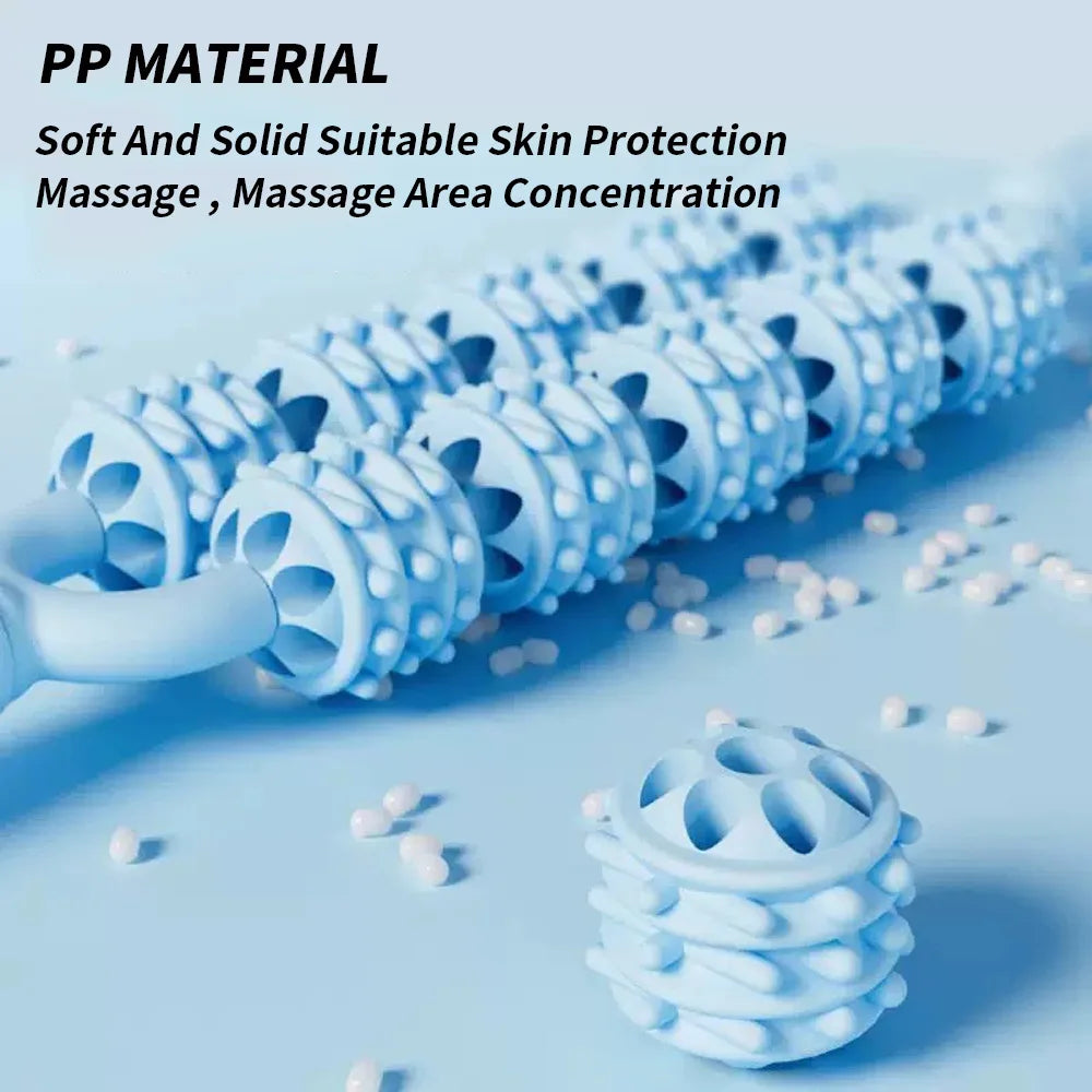 Double row massage roller massage stick muscle relaxation massage tool - a must-have for home massage relaxation