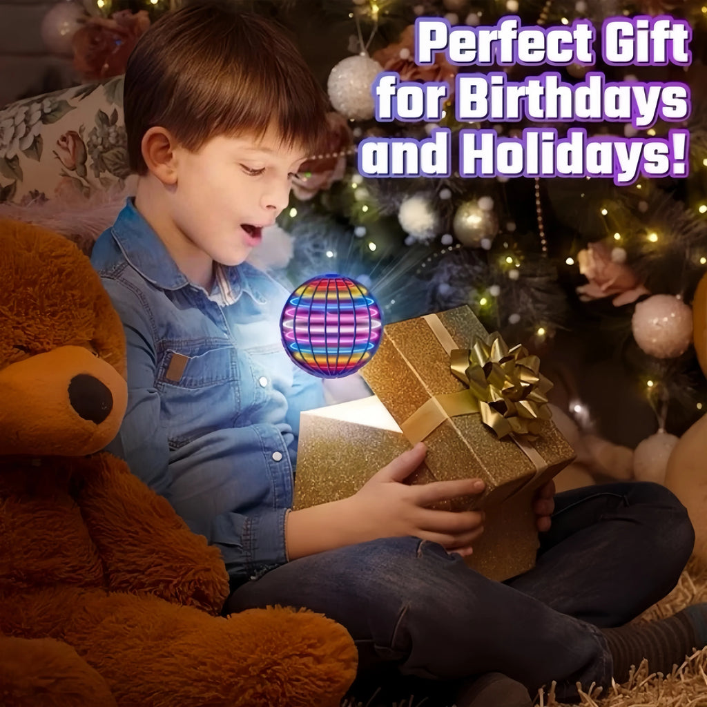 Boomerang Flyorb Magic Flying Ball with LED Lights Drone Hover Ball Fly Nova Orb Flying Spinner Fidget Toys Gift for Kids