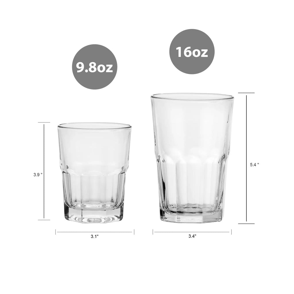 12-Piece Clear Crossplains Drinkware Set