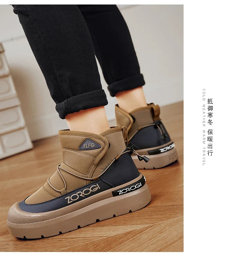 Mens Winter Ankle Boots – Warm Durable Outdoor Shoes