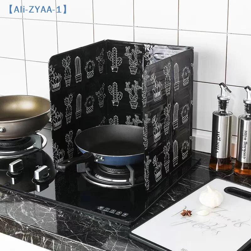 【ZYAA-1】2Pcs Anti-Splashing Stove Oil Baffle Plate Aluminum Cooker Shield Cooking Frying Oil Splash Guard Microwave Oven Covers