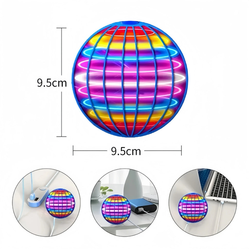 Boomerang Flyorb Magic Flying Ball with LED Lights Drone Hover Ball Fly Nova Orb Flying Spinner Fidget Toys Gift for Kids