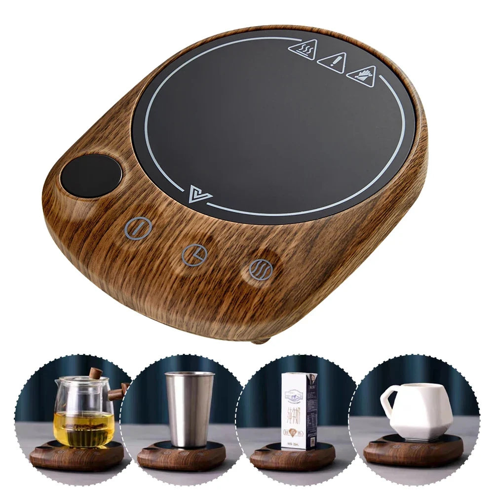 Electric Beverage Heating Plate 200W Smart Milk Tea Coffee Cup Mug Warmer for Desk 5 Temperatures with Timer Automatic Shut Off
