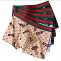 5PCS Ice Silk Men's Underwear Thin Ice Breathable Trendy Light Luxury Men's Underpants Fashion Mid Waist Loose Men Boxer Shorts