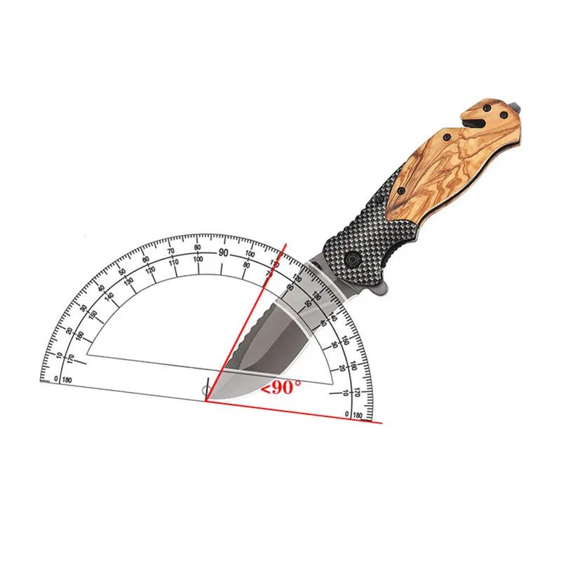 Outdoor stainless steel folding knife, fruit knife, multi-purpose small knife, portable, high hardness, camping survival knife