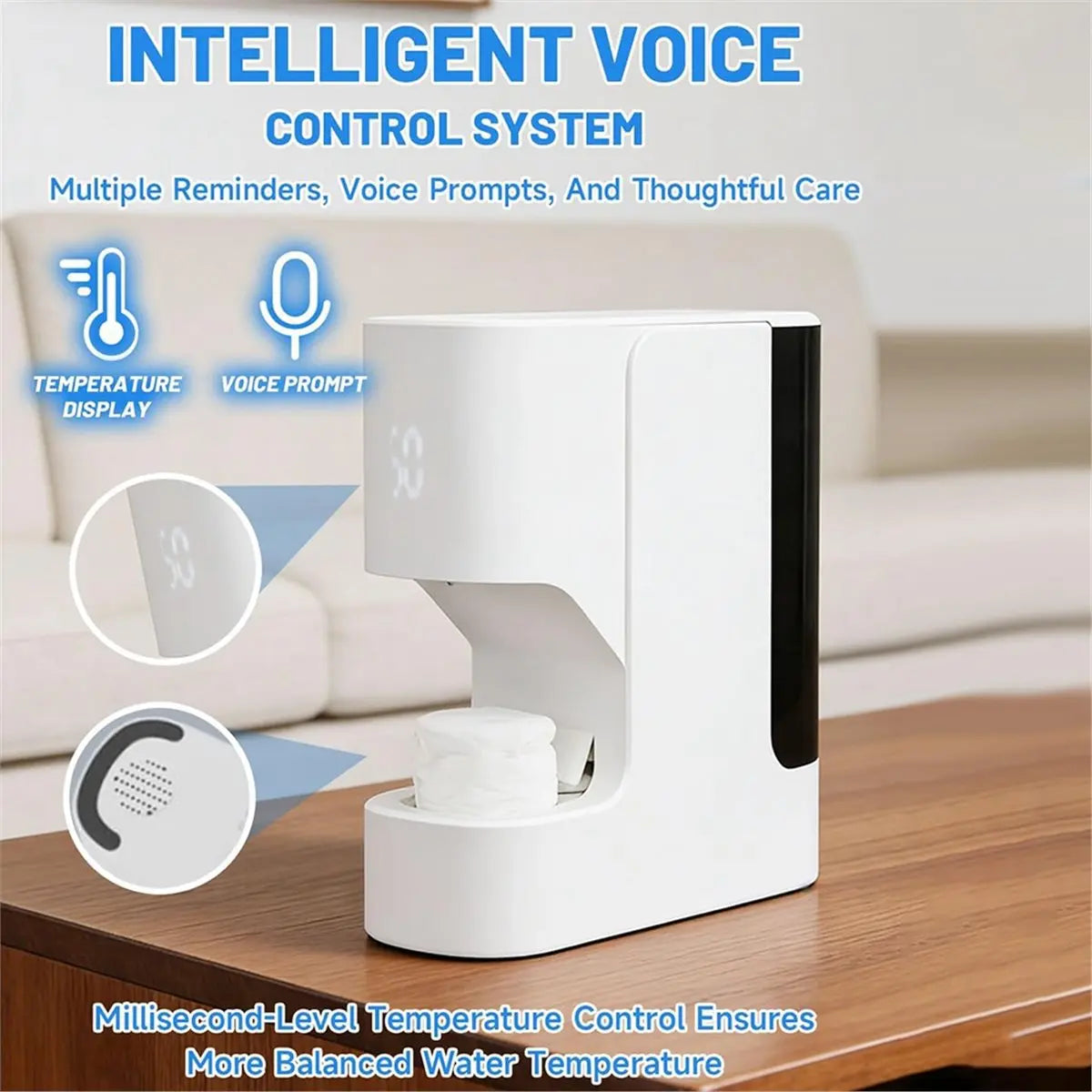 ABZJ Hot Face Towel Heater Machine,55°C Constant Temperature,5-Second Warmth,Smart Voice Alerts,Towel Warmer US Plug