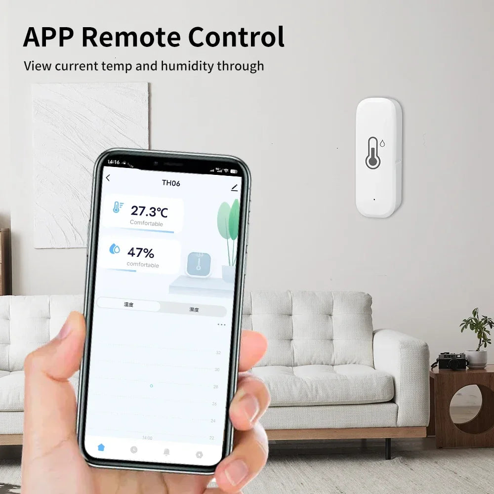 TNCE Tuya sensor temperature Humidity wifi or zigbee, Indoor Thermometer Hygrometer Monitor, smart life voice alexa google home