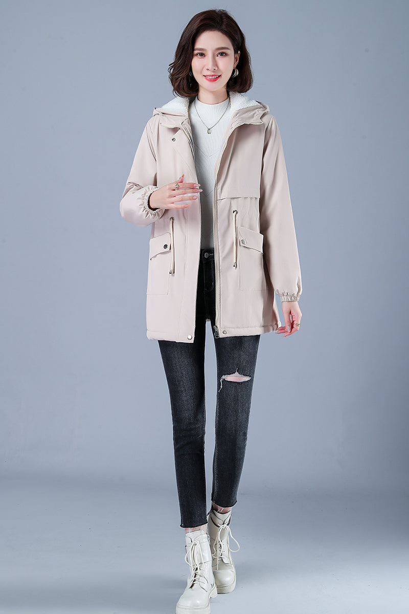 Women's Winter Puffer Coat, Warm Cotton Hooded Casual Parka