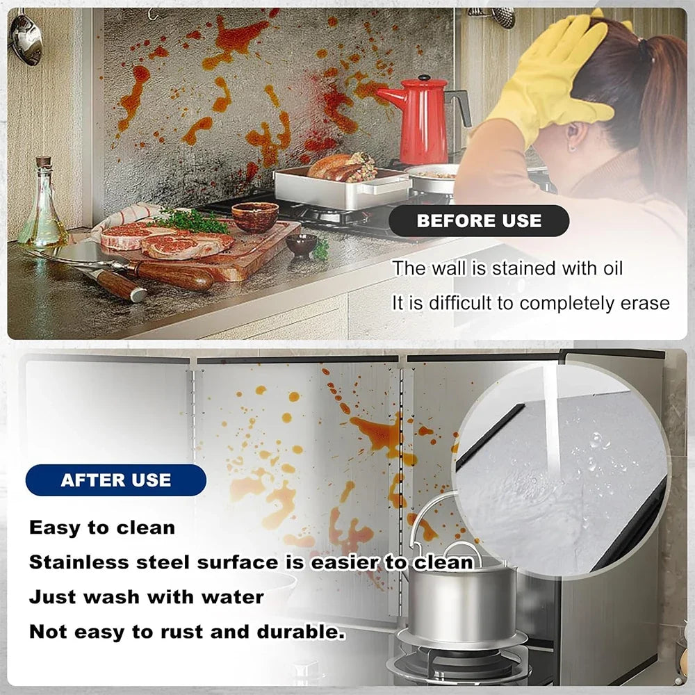 Stainless Steel Large Splatter Guard for Frying Stove Top Foldable Oil Splash Guard Cooking for Stove Kitchen Splatter Screen