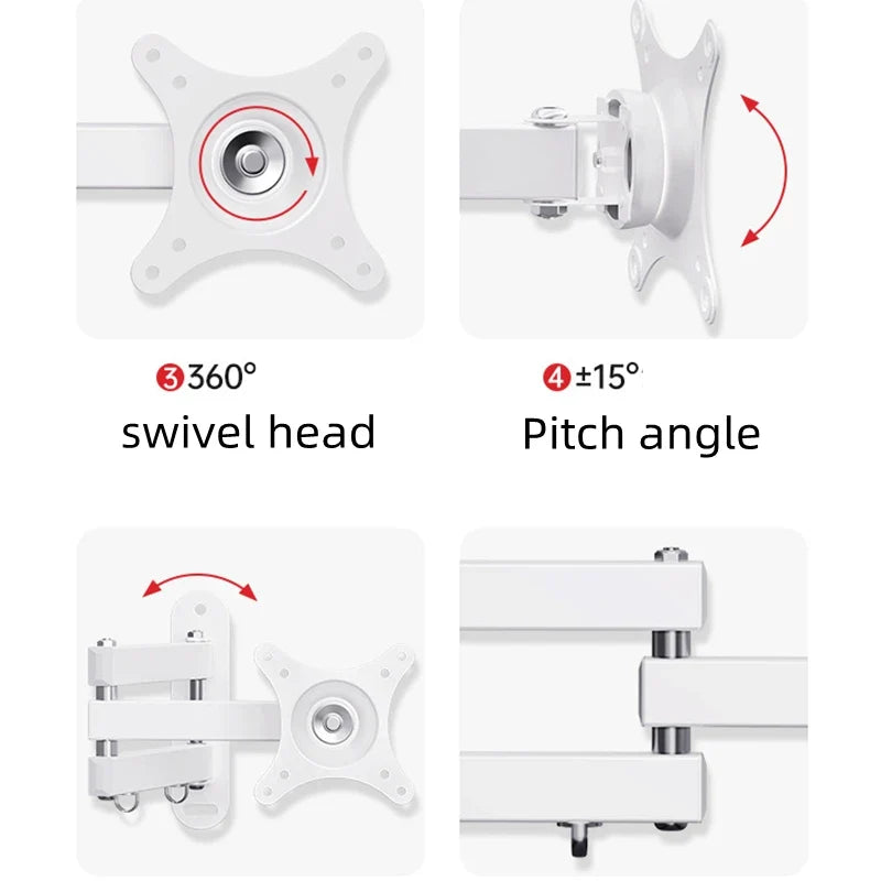 Retractable Universal TV Mounts Wall Mount Bracket Load Up to 15KG For 14 to 37 inches LCD Monitor TV Stand Expansion Bracket