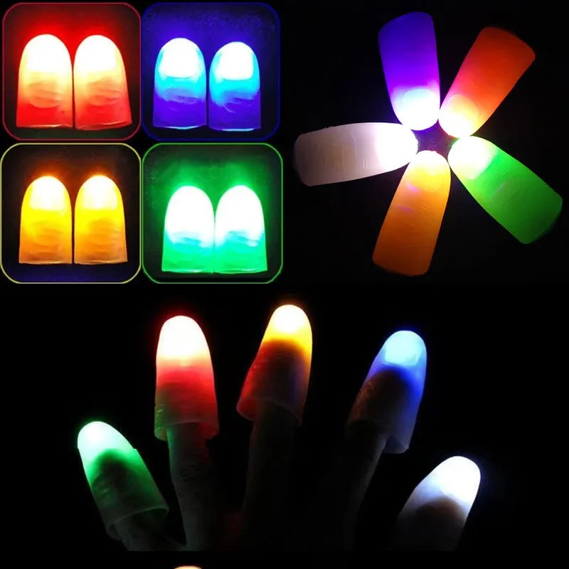 1/5pcs Luminous Thumb Glowing Props Thumb Finger Light Magic Trick Glow in the Dark Light Up Home Party Decoration