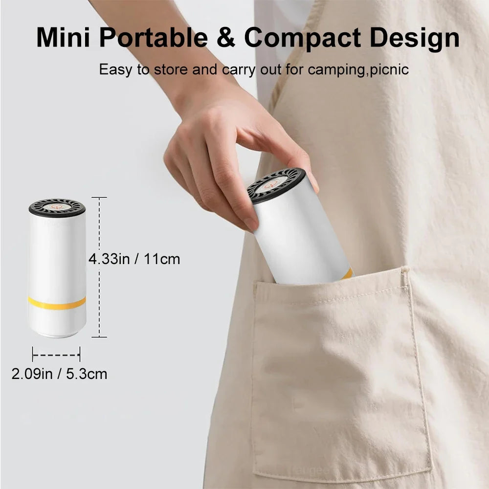 Mini Vacuum Air Pump USB Rechargeable Automatic Vacuum Compression Machine for Food Preservation Storage Bag Electric Air Pump