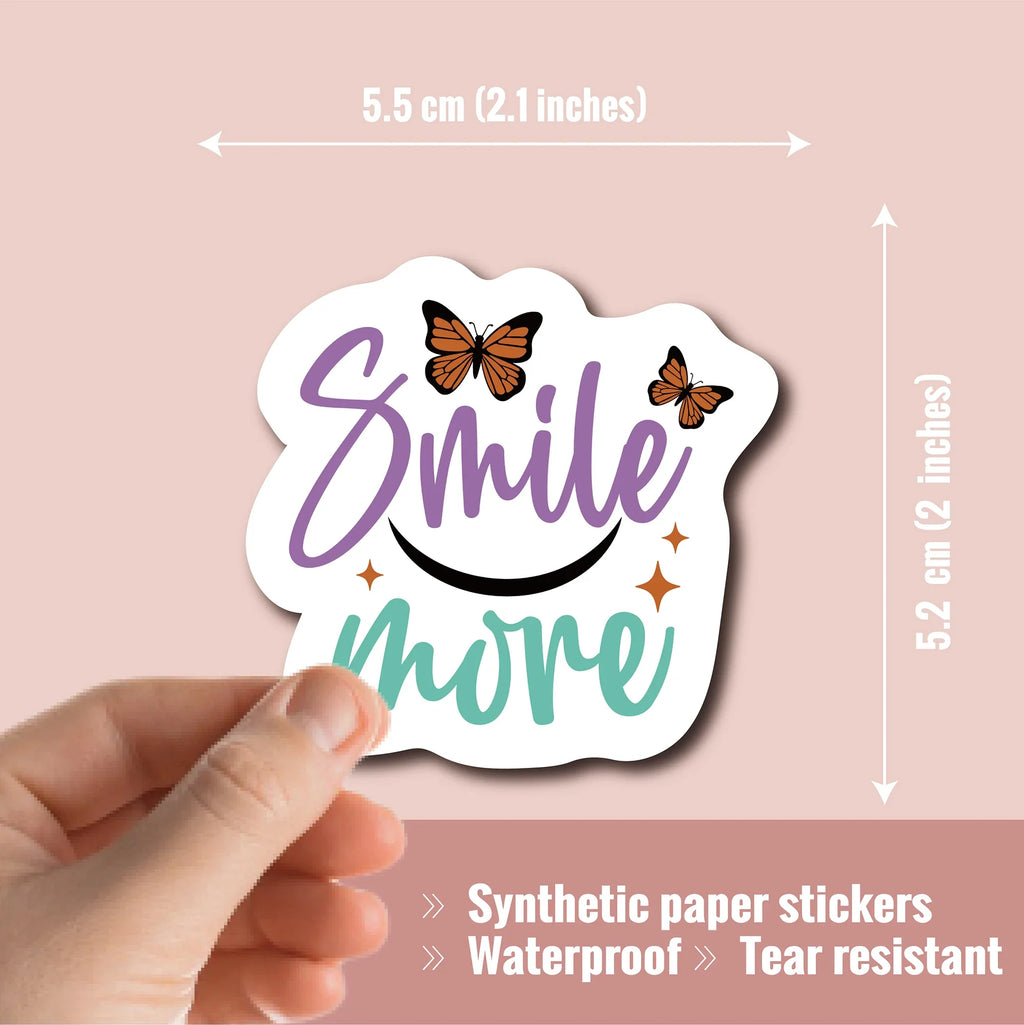 50 Pack Motivational Quote Stickers – Aesthetic Waterproof Vinyl, UV Printed, Durable & Tear-Resistant. Perfect for Journals